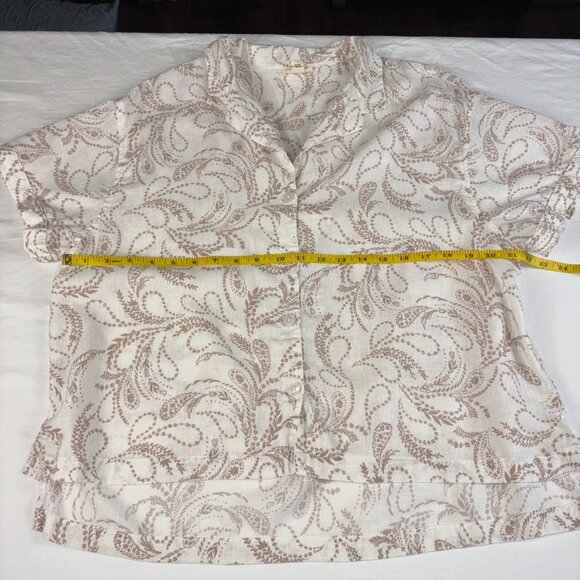 a.n.a. A New Approach White & Tan Floral Button-Up - Size L - Picture 4 of 8